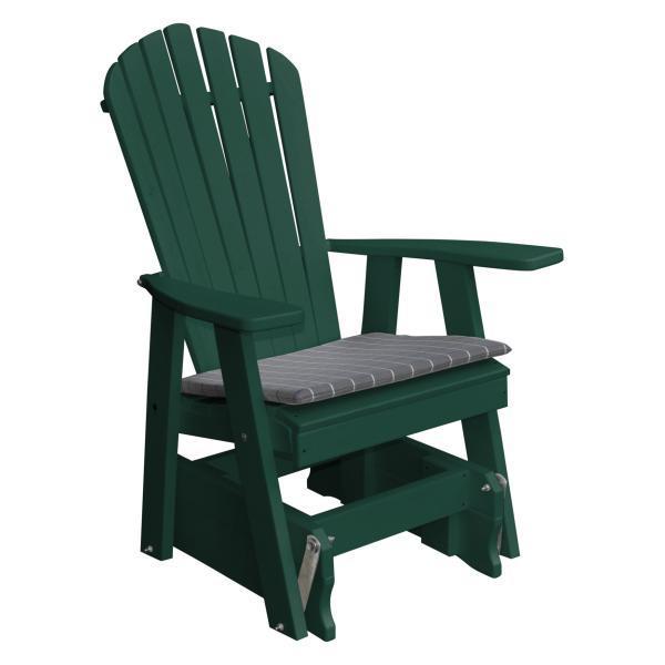 A &amp; L Furniture Poly Adirondack Gliding Chair Glider Turf Green