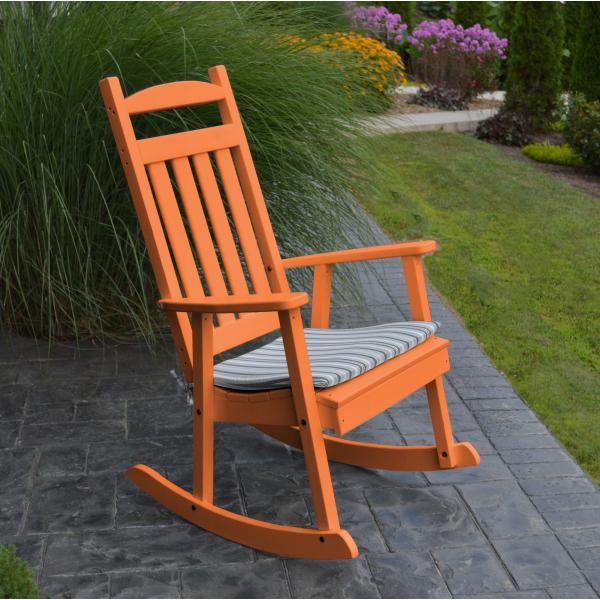 A &amp; L Furniture Poly Classic Porch Rocker Rocker Chair Aruba Blue