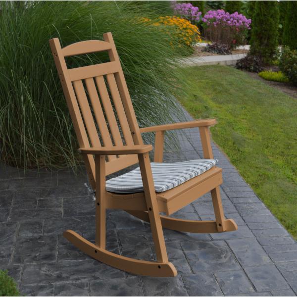 A &amp; L Furniture Poly Classic Porch Rocker Rocker Chair Aruba Blue