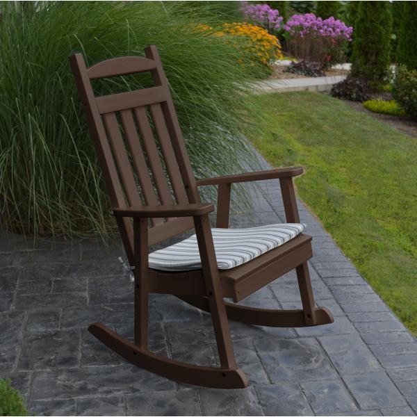 A &amp; L Furniture Poly Classic Porch Rocker Rocker Chair Aruba Blue