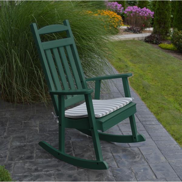 A &amp; L Furniture Poly Classic Porch Rocker Rocker Chair Aruba Blue