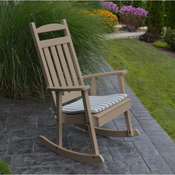 A &amp; L Furniture Poly Classic Porch Rocker Rocker Chair Aruba Blue