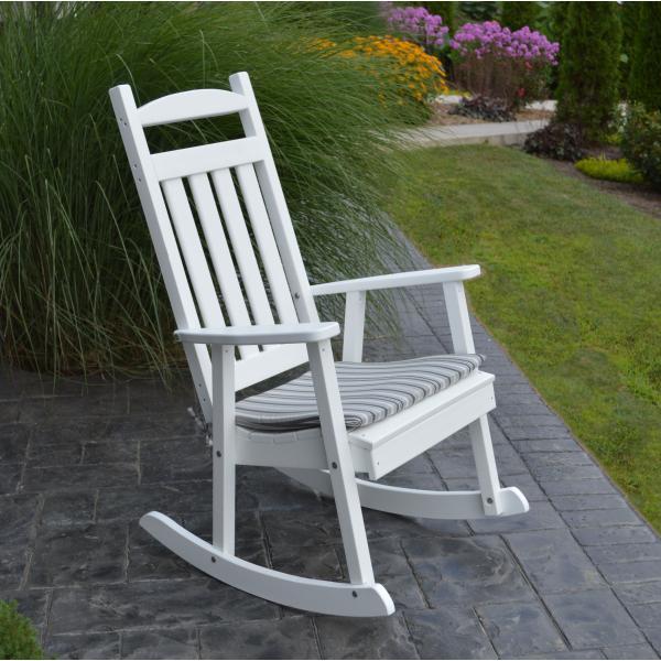 A &amp; L Furniture Poly Classic Porch Rocker Rocker Chair Aruba Blue