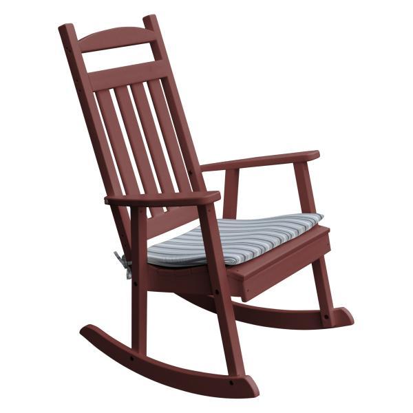 A &amp; L Furniture Poly Classic Porch Rocker Rocker Chair Cherrywood