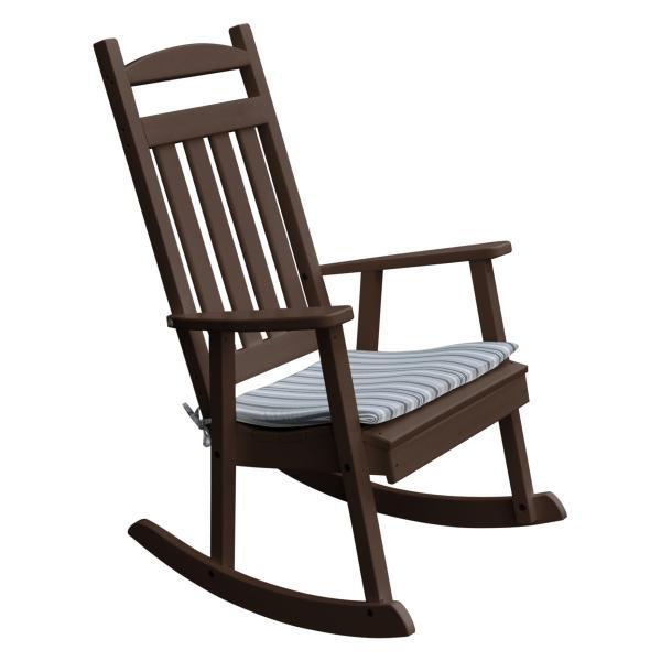 A &amp; L Furniture Poly Classic Porch Rocker Rocker Chair Tudor Brown