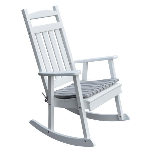 A &amp; L Furniture Poly Classic Porch Rocker Rocker Chair Aruba Blue