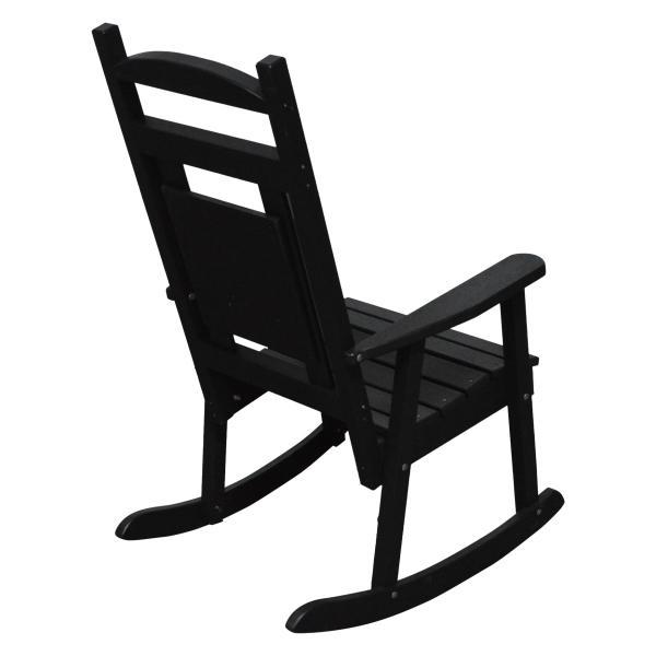 A &amp; L Furniture Poly Classic Rocker with Monogram Rocker Chair A / Black