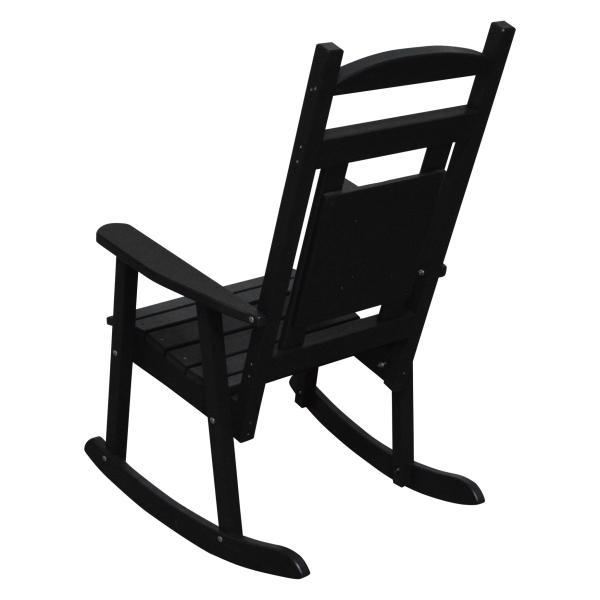 A &amp; L Furniture Poly Classic Rocker with Monogram Rocker Chair A / Black