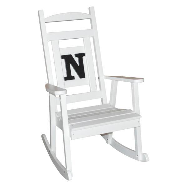 A &amp; L Furniture Poly Classic Rocker with Monogram Rocker Chair A / Black