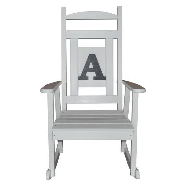 A &amp; L Furniture Poly Classic Rocker with Monogram Rocker Chair A / Black