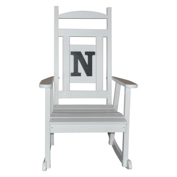 A &amp; L Furniture Poly Classic Rocker with Monogram Rocker Chair A / Black