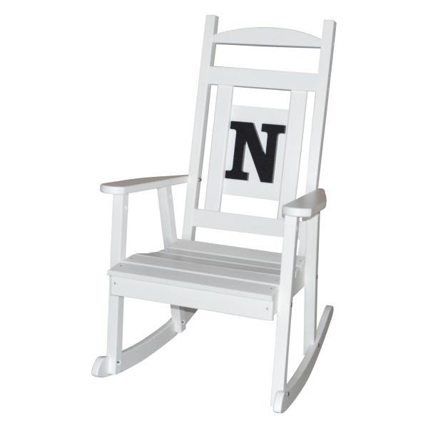 A &amp; L Furniture Poly Classic Rocker with Monogram Rocker Chair A / Black