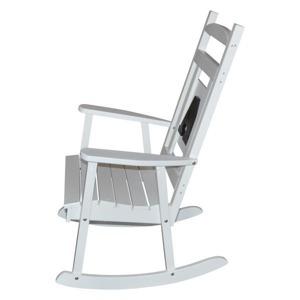 A &amp; L Furniture Poly Classic Rocker with Monogram Rocker Chair A / Black