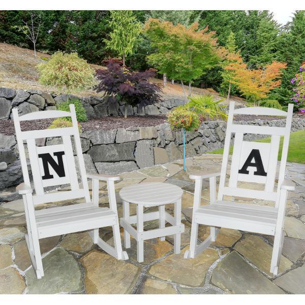 A &amp; L Furniture Poly Classic Rocker with Monogram Rocker Chair A / Black