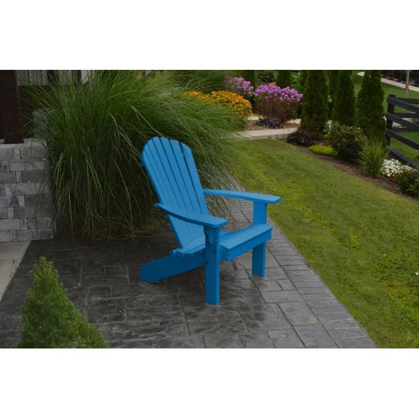A &amp; L Furniture Poly Fanback Adirondack Chair Outdoor Chairs Aruba Blue