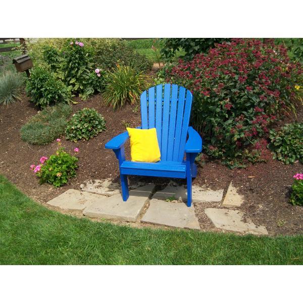A &amp; L Furniture Poly Fanback Adirondack Chair Outdoor Chairs Aruba Blue