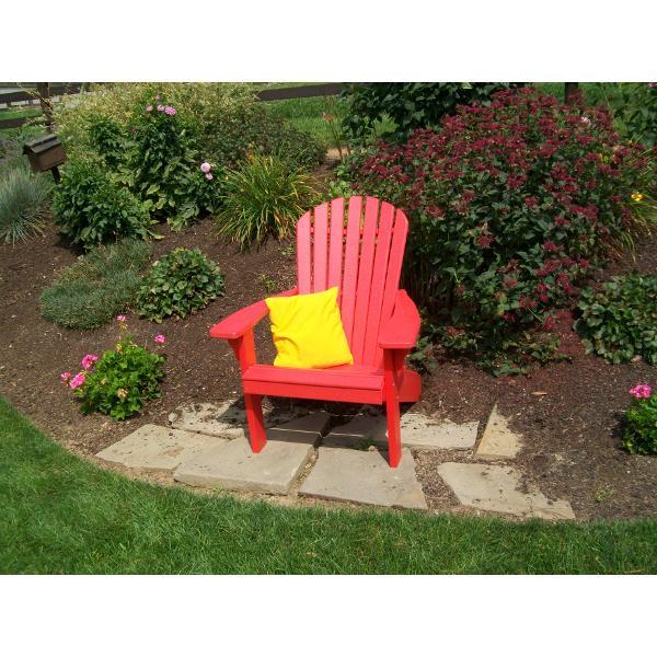 A &amp; L Furniture Poly Fanback Adirondack Chair Outdoor Chairs Aruba Blue