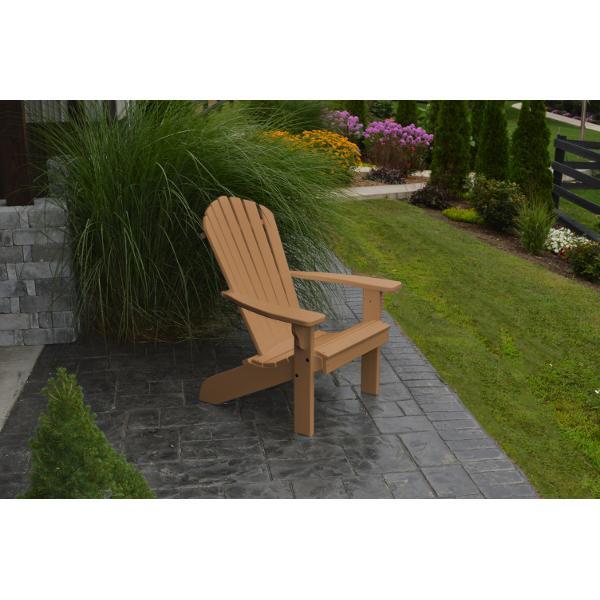 A &amp; L Furniture Poly Fanback Adirondack Chair Outdoor Chairs Aruba Blue