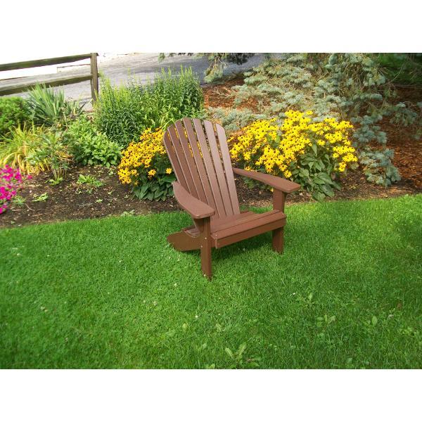 A &amp; L Furniture Poly Fanback Adirondack Chair Outdoor Chairs Aruba Blue