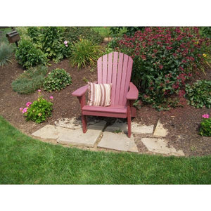 A & L Furniture Poly Fanback Adirondack Chair Outdoor Chairs Aruba Blue