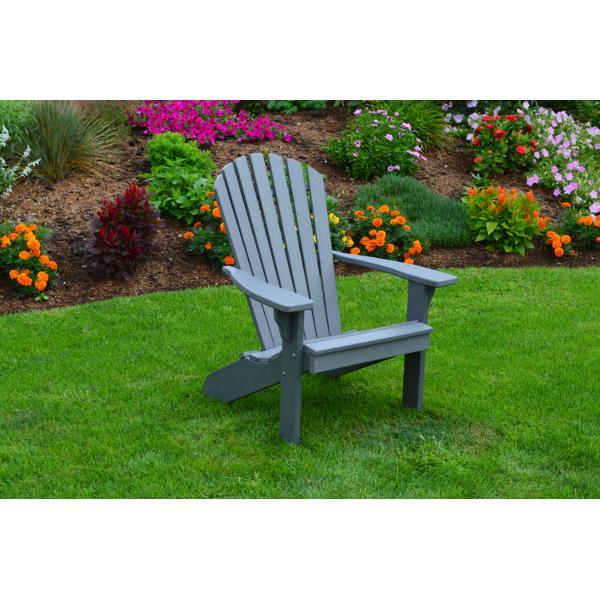 A &amp; L Furniture Poly Fanback Adirondack Chair Outdoor Chairs Aruba Blue