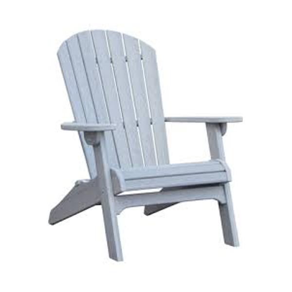 A &amp; L Furniture Poly Fanback Adirondack Chair Outdoor Chairs Aruba Blue