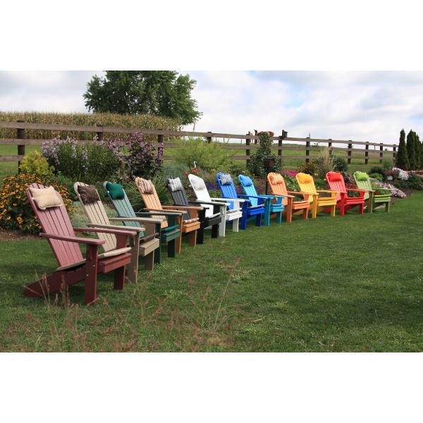 A &amp; L Furniture Poly Fanback Adirondack Chair Outdoor Chairs Aruba Blue