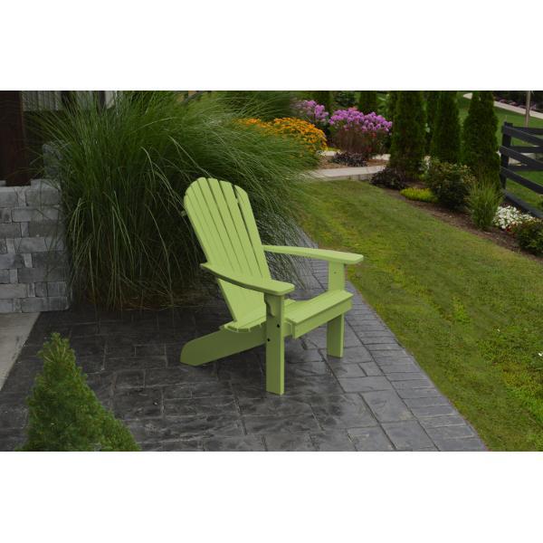 A &amp; L Furniture Poly Fanback Adirondack Chair Outdoor Chairs Aruba Blue