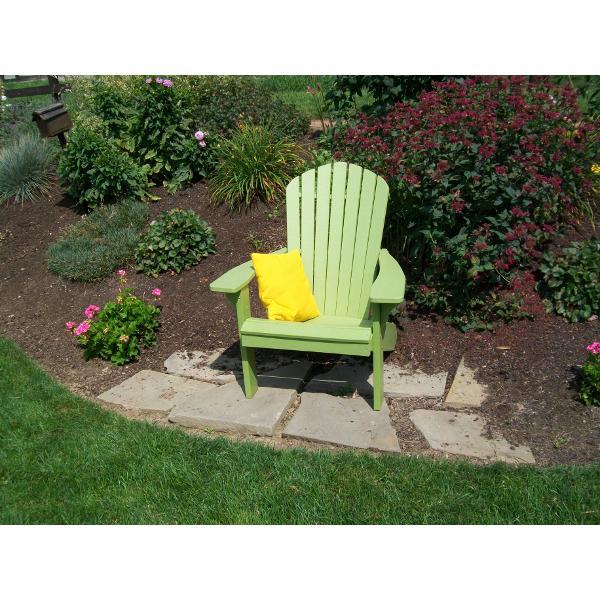 A &amp; L Furniture Poly Fanback Adirondack Chair Outdoor Chairs Aruba Blue