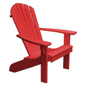 A & L Furniture Poly Fanback Adirondack Chair Outdoor Chairs Bright Red