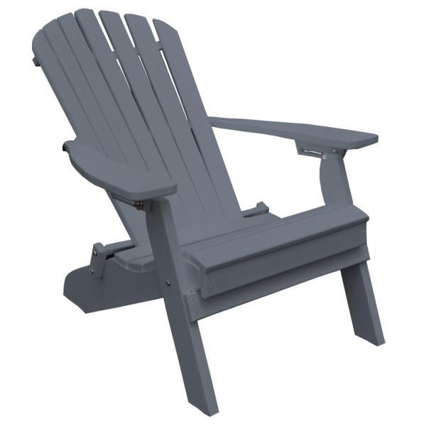 A &amp; L Furniture Poly Folding/Reclining Adirondack Chair Outdoor Chairs Aruba Blue