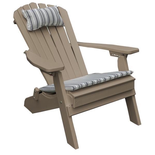 A &amp; L Furniture Poly Folding/Reclining Adirondack Chair Outdoor Chairs Aruba Blue