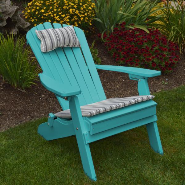 A &amp; L Furniture Poly Folding/Reclining Adirondack Chair Outdoor Chairs Aruba Blue