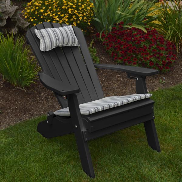 A &amp; L Furniture Poly Folding/Reclining Adirondack Chair Outdoor Chairs Aruba Blue