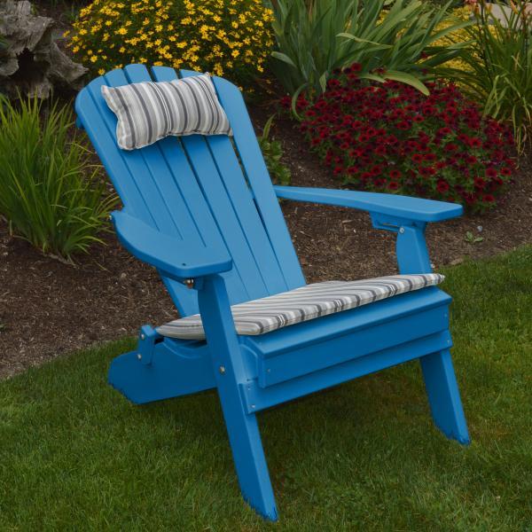 A &amp; L Furniture Poly Folding/Reclining Adirondack Chair Outdoor Chairs Aruba Blue