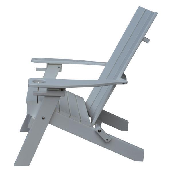 A &amp; L Furniture Poly Hampton Folding Adirondack Chair w/2 Cupholders Adirondack Aruba Blue