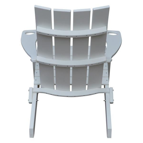 A &amp; L Furniture Poly Hampton Folding Adirondack Chair w/2 Cupholders Adirondack Aruba Blue