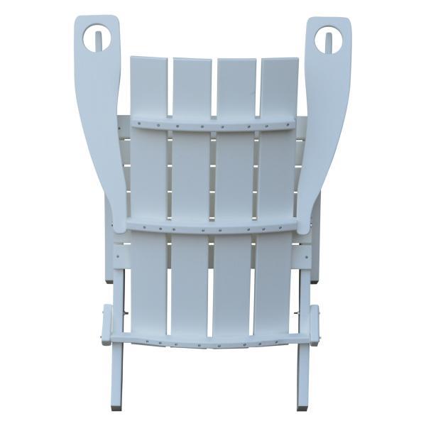 A &amp; L Furniture Poly Hampton Folding Adirondack Chair w/2 Cupholders Adirondack Aruba Blue