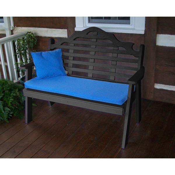 A &amp; L Furniture Poly Marlboro Garden Bench Garden Benches 4ft / Aruba Blue