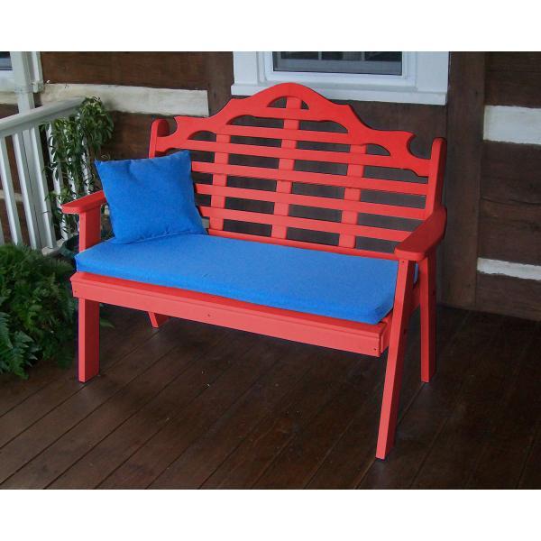 A &amp; L Furniture Poly Marlboro Garden Bench Garden Benches 4ft / Aruba Blue