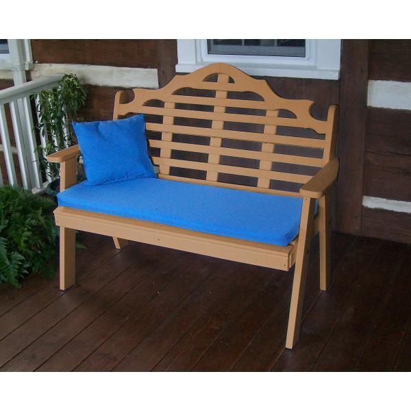 A &amp; L Furniture Poly Marlboro Garden Bench Garden Benches 4ft / Aruba Blue