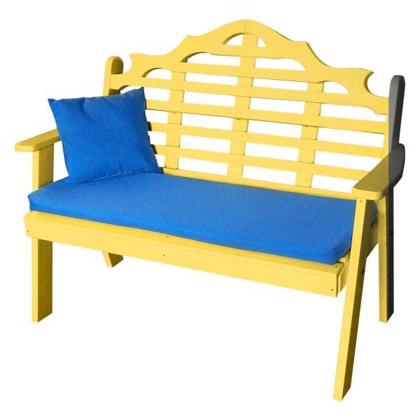 A &amp; L Furniture Poly Marlboro Garden Bench Garden Benches 4ft / Aruba Blue