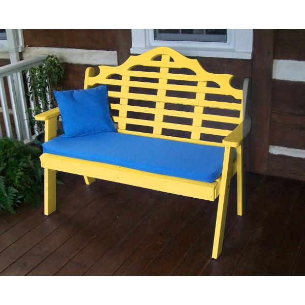 A &amp; L Furniture Poly Marlboro Garden Bench Garden Benches 4ft / Aruba Blue