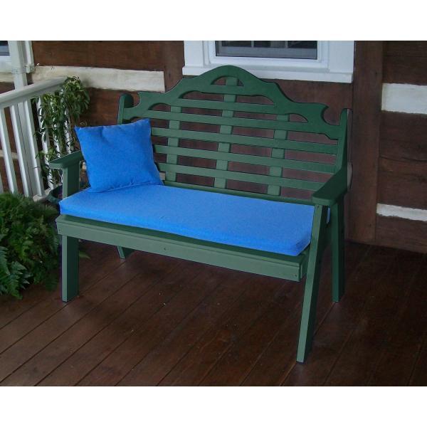 A &amp; L Furniture Poly Marlboro Garden Bench Garden Benches 4ft / Aruba Blue