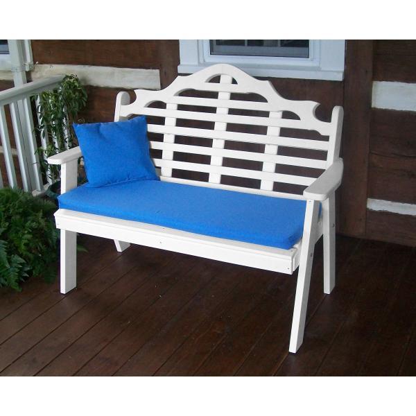 A &amp; L Furniture Poly Marlboro Garden Bench Garden Benches 4ft / Aruba Blue