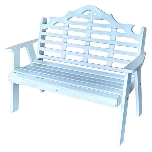 A &amp; L Furniture Poly Marlboro Garden Bench Garden Benches 4ft / Aruba Blue