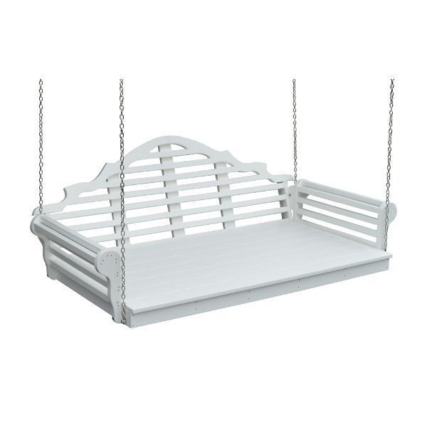 A &amp; L Furniture Poly Marlboro Swingbed Porch Swing Beds 4ft / Aruba Blue