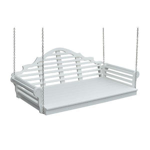 A & L Furniture Poly Marlboro Swingbed Porch Swing Beds 4ft / Aruba Blue