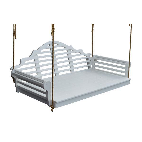A &amp; L Furniture Poly Marlboro Swingbed Porch Swing Beds 4ft / Aruba Blue
