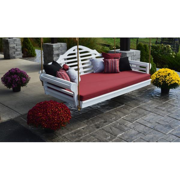 A &amp; L Furniture Poly Marlboro Swingbed Porch Swing Beds 4ft / Aruba Blue